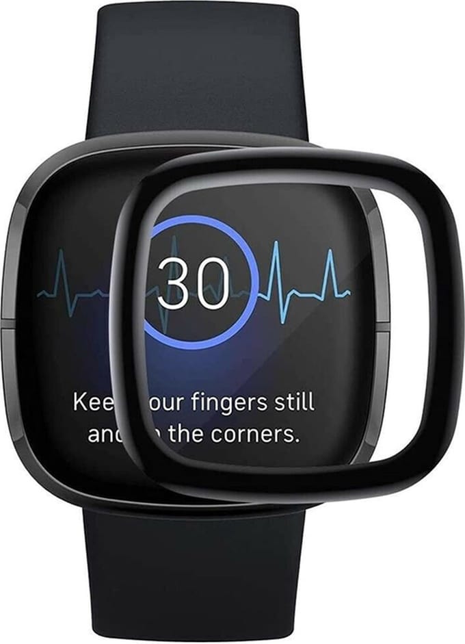 KELERINO. Screenprotector geschikt voor Fitbit Versa 3 / Sense - 3-pack