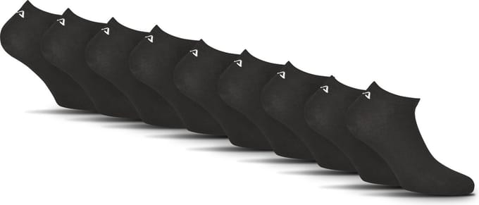 FILA - Basic Sneakersokken / Enkelsokken | 9-Pack | Sneaker Socks | Maat 39/42 - Zwart