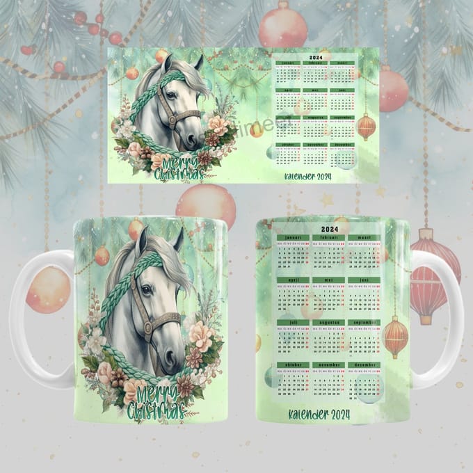 Mok Merry christmas / Vrolijk kerstfeest met de jaarkalender 2024!