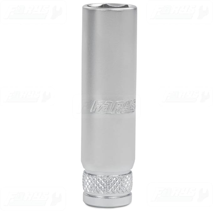 Farys Pro lange zeskantdop 1/4" 8 mm chroom-vanadiumstaal