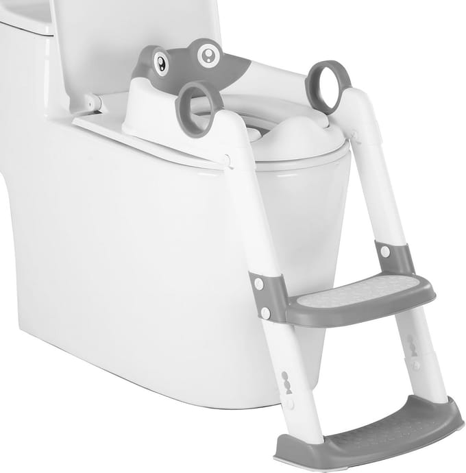 Zindelijkheidstraining Toiletbril met Trapladder en Antislip - Universele Pasvorm