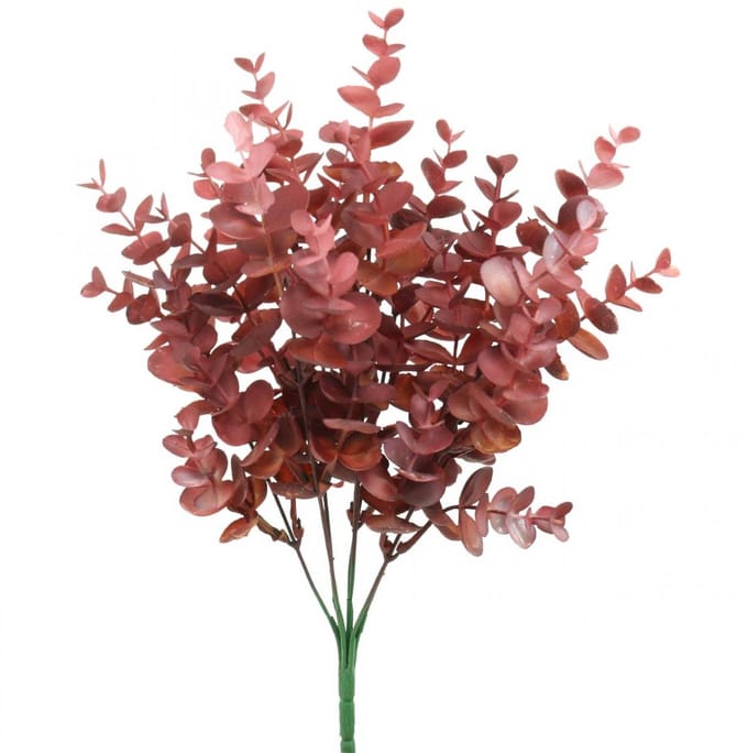 Herfstdecoratie eucalyptustak rood kunst eucalyptus 36cm
