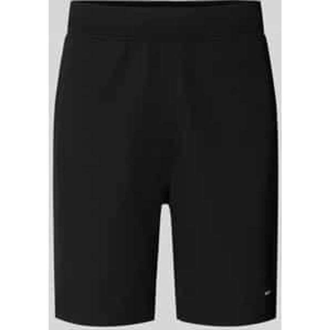 straight fit short met structuurpatroon
