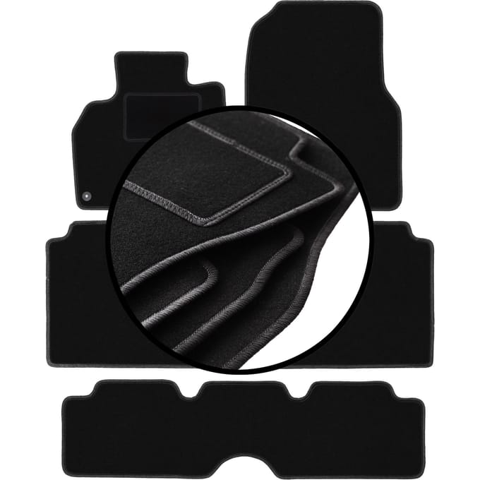 Complete set veloursmatten voor: Renault Espace IV 7-zits (2002-2012)