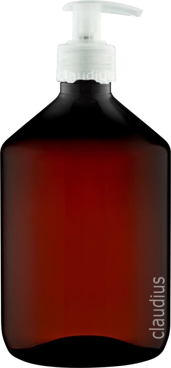 Lege Plastic Fles 500 ml – 10 stuks - PET Bruin 28 navulbaar –met witte pomp – leeg