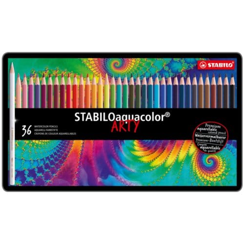 STABILO aquacolor® Aquarellable colored pencil Metaal box of 36 pens
