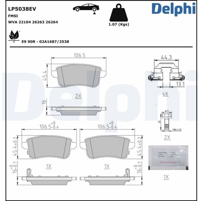 Remblokset DELPHI LP5038EV