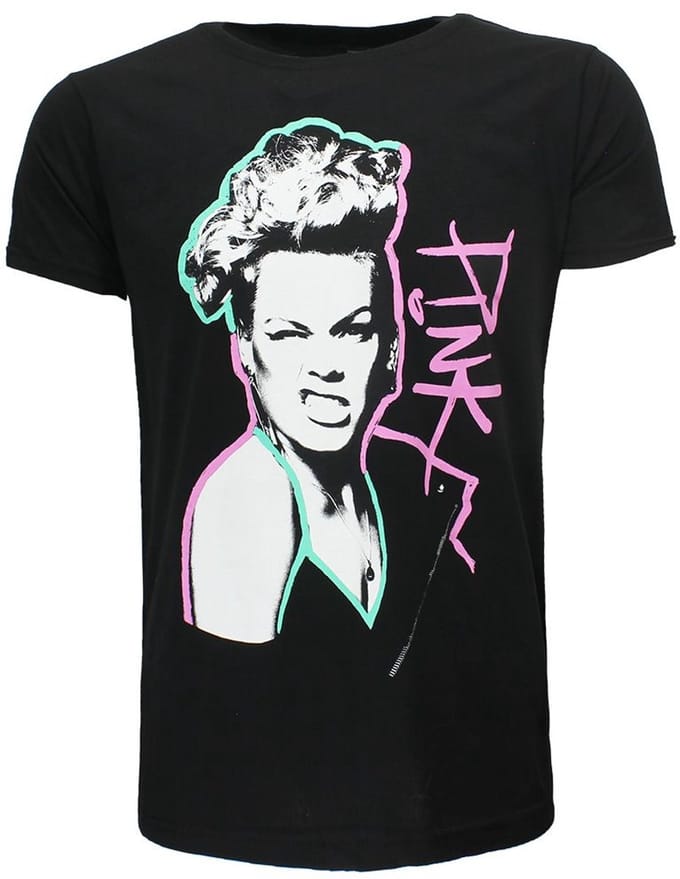 Pink Rock Pose Painting T-Shirt - Officiële Merchandise - M