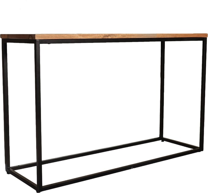 Bijzettafel 120cm duurzaam mangohout lichtbruin Osso industrieel side table