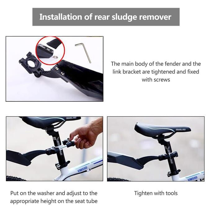 Universeel Spatbord voor Mountainbike gray