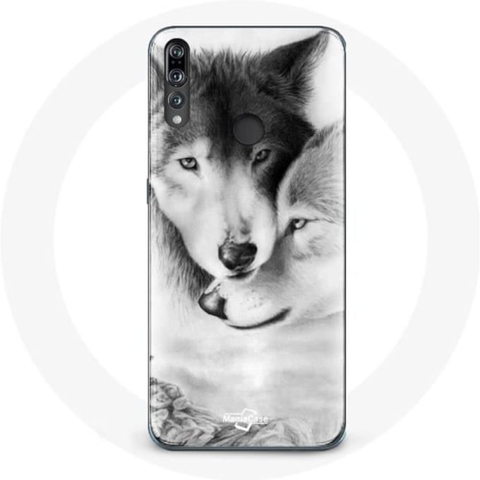 Coque pour Huawei p30 lite Loup Duo animaux