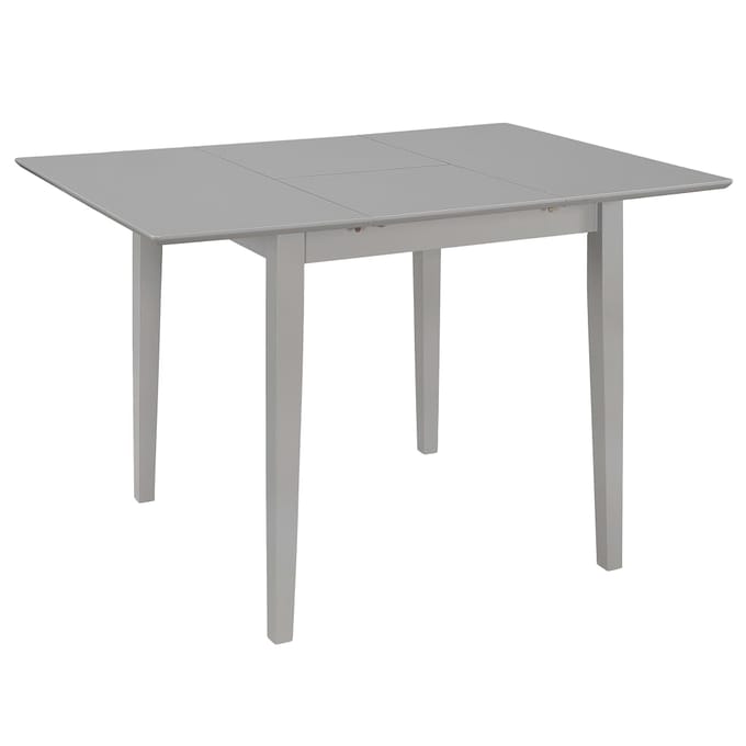 vidaXL - Eettafel - verlengbaar - (80-120)x80x74 - cm - MDF - grijs