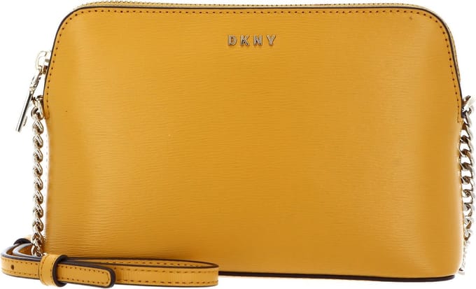 DKNY Leren Schoudertas Avondtas Bryant Sutton Dome Crossbody Bag Dandelion Geel