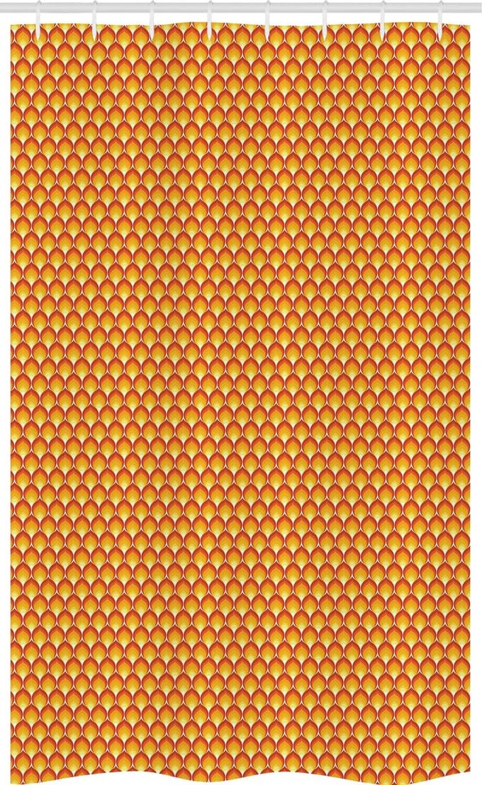 ABAKUHAUS Abstract douchegordijn – Vermiljoen Mosterd – 120x180 cm