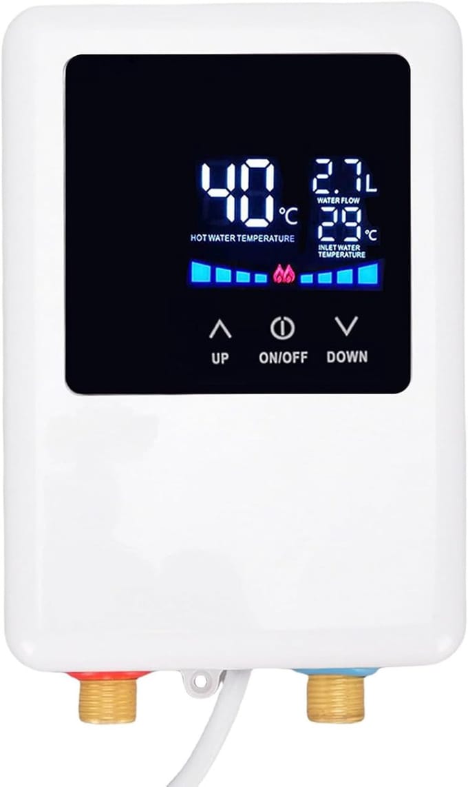 Elektrische Boiler - Mini Waterverwarmer - Direct Warm Water - Temperatuur Instelbaar - Compact Ontwerp - Wit