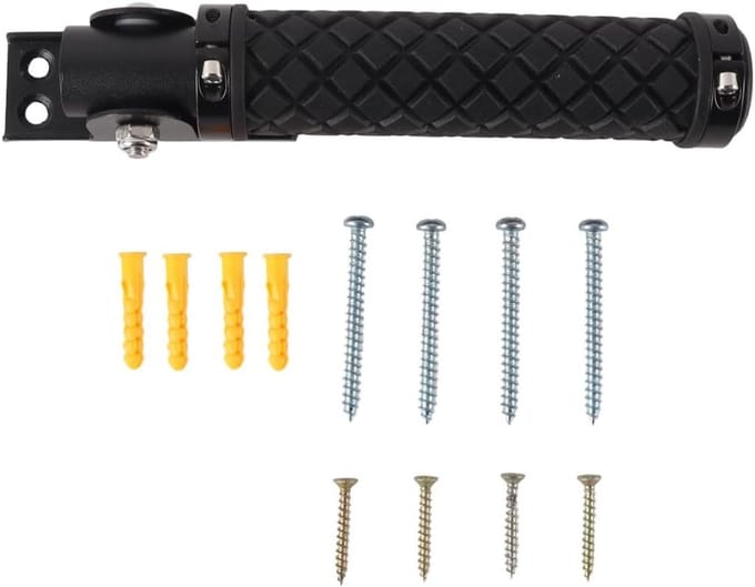 Deurklink Inklapbaar - Trapgreep Handgreep - Meer Veiligheid - Vingeruitsparingen - 17 cm - Zwart