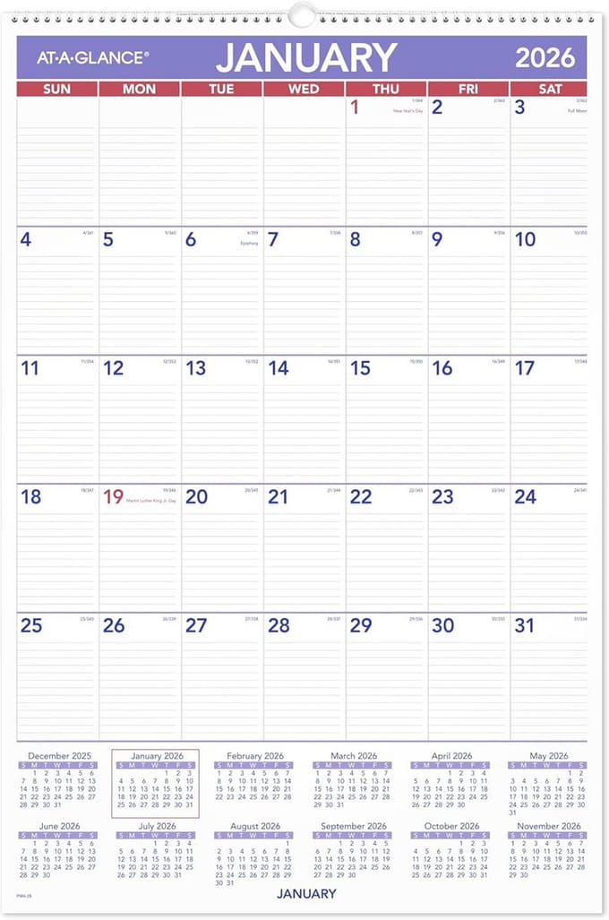 Overzichtswandkalender 2026 XXL - Jaarkalender voor 2026
