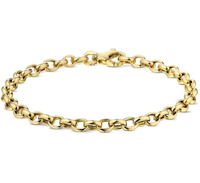 Huiscollectie Armband Goud Jasseron 4,3 mm 19 cm