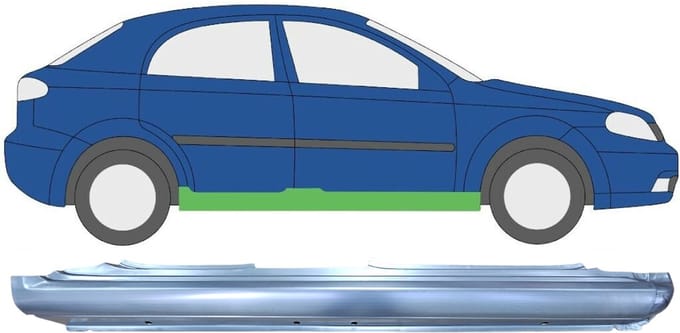 Volledige dorpel voor Chevrolet Lacetti 2003-2009 / Rechts