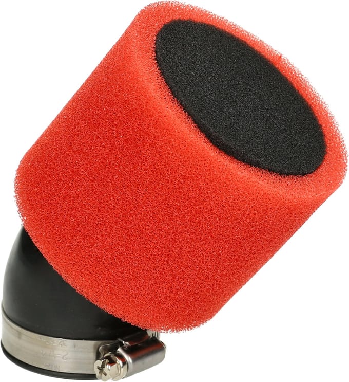 Mezoly luchtfilter Ø50mm schuin rood/zwart