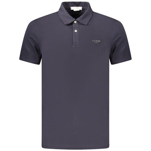Guess Essential Korte Mouw Poloshirt Blauw M Man
