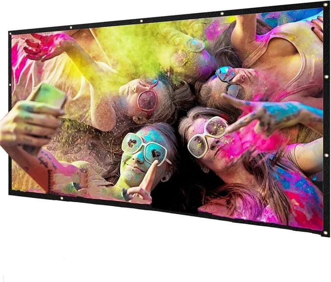 Projectiescherm - Beamer scherm - Thuisbioscoop - Anti-licht coating - 133 inch 16:9 - Grijs