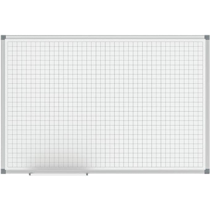 MAULstandard Whiteboard 60 x 90 cm - raster 20 x 20 cm - wit - metaal - 1 stuk - MAUL
