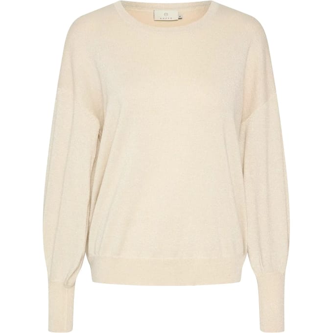 Kaffe KAregina O-neck Knit Dames Trui - Sand Dollar