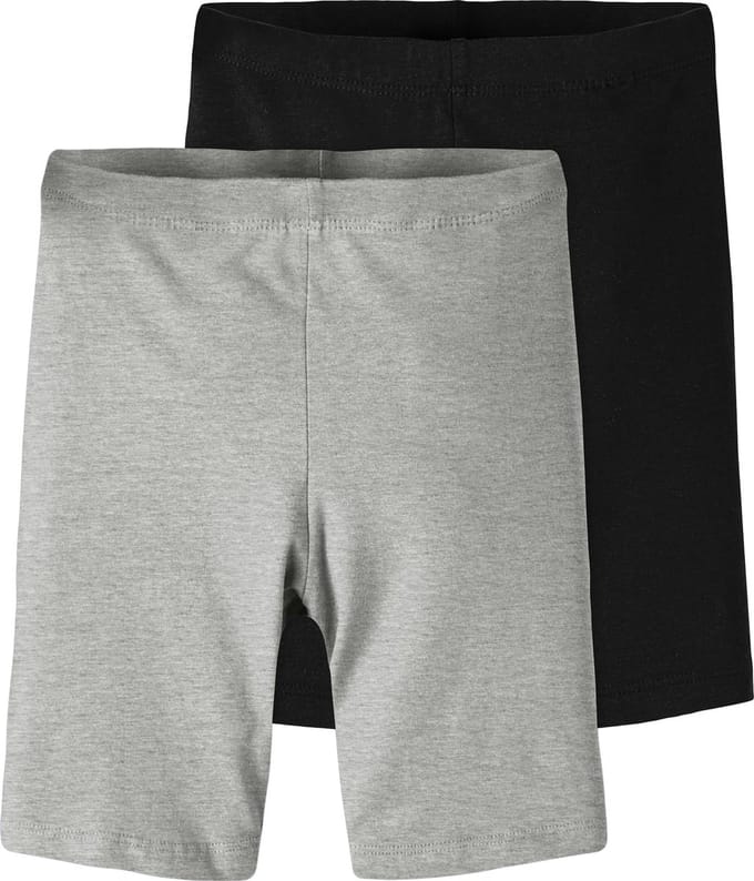 NAME IT NKFVIVIAN 2P SOLID SHORT LEGGING NOOS Meisjes Legging - Black Grey Melange