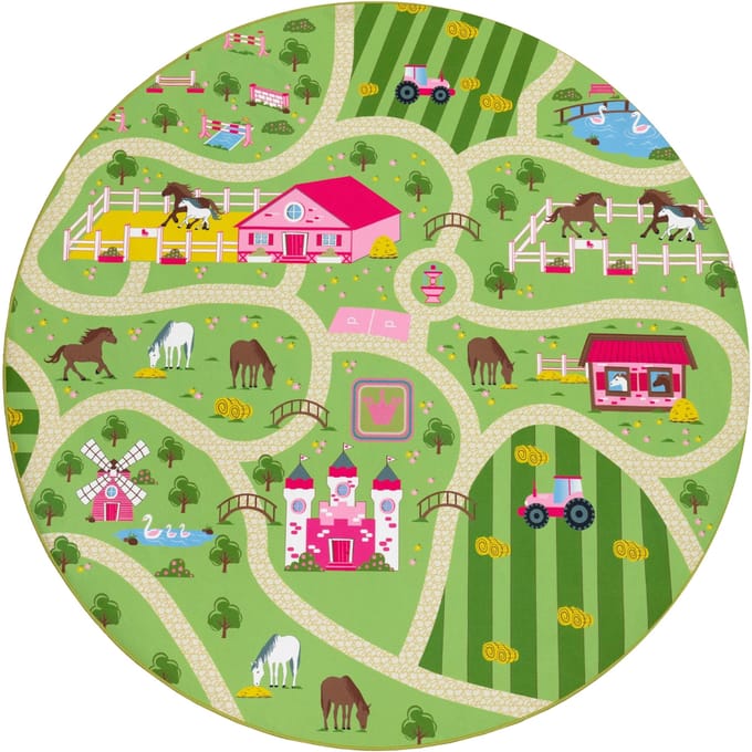 Kindertapijt Bini groen 160 cm rond