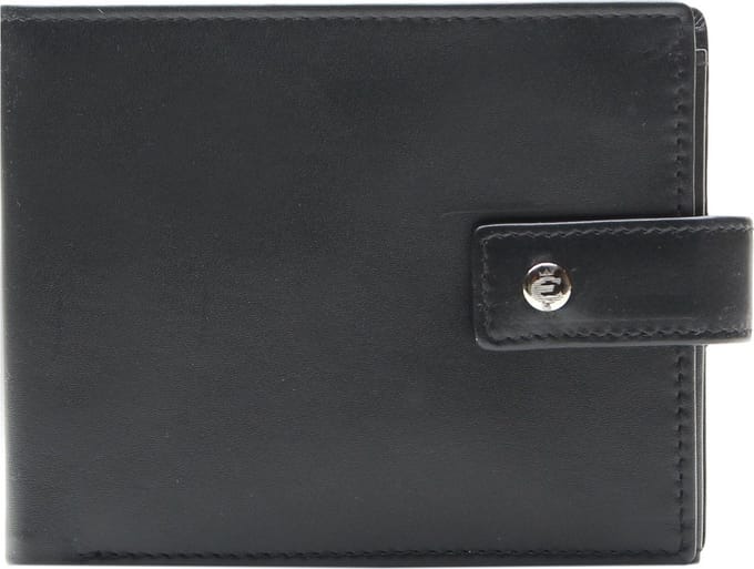 Esquire Leren Portemonnee Rome Scheintasche Black Zwart