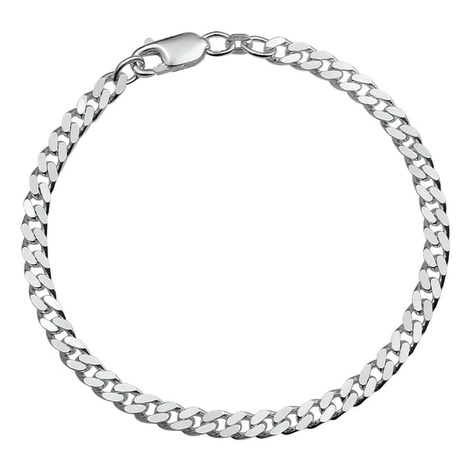 Vigor armband geslepen gourmet 4,3 mm - Zilver