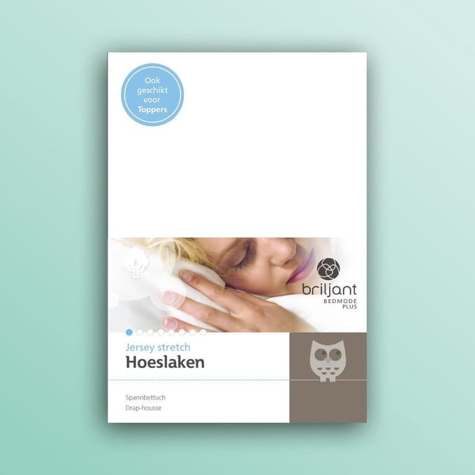 Briljant Home Hoeslaken Jersey 160x200 - Wit