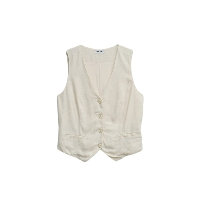 Linnen gilet voor dames Salsa Jeans
