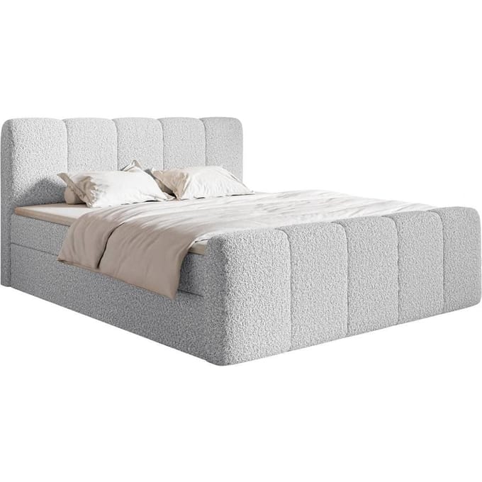 Boxspring Chloe 140x200 bouclé met opbergruimte | NADUVI Collection