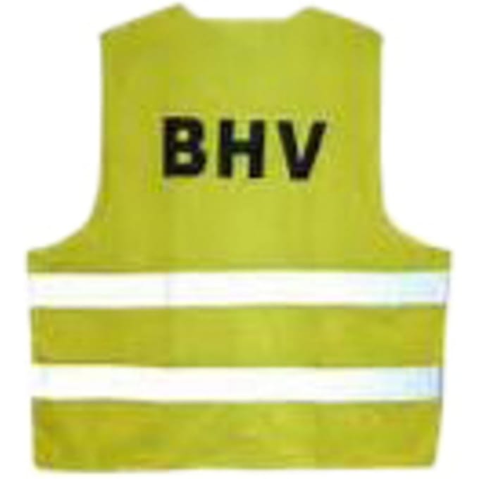 Veiligheidsvest Leina met opdruk "BHV " geel