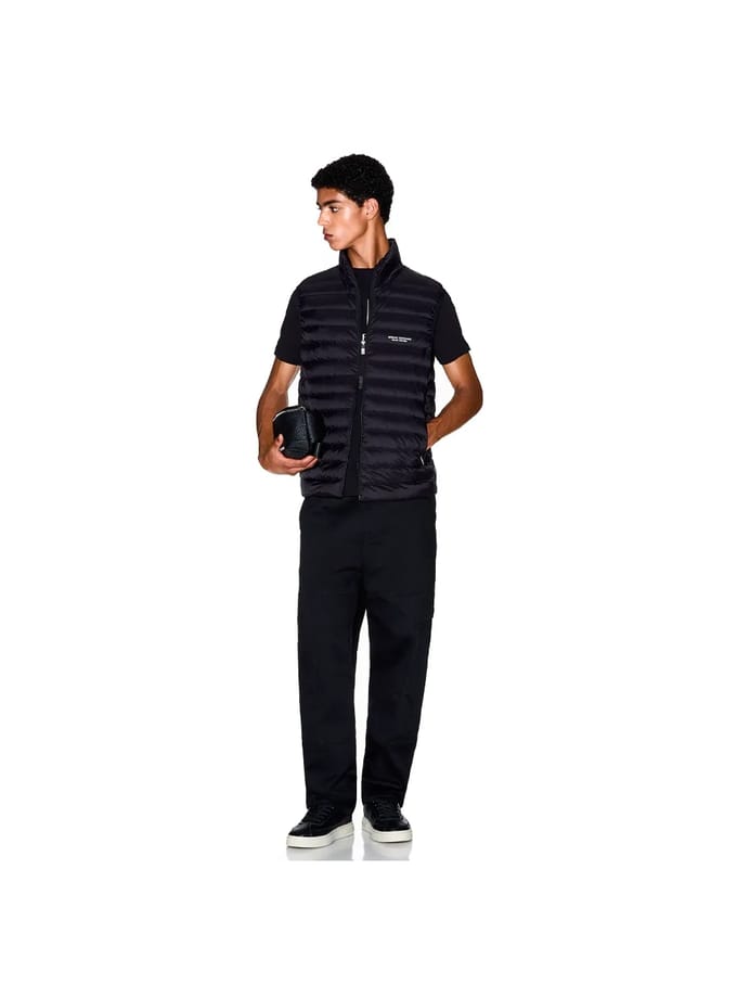 Armani Exchange gewatteerde herenjas, mouwloos, Milano NYC