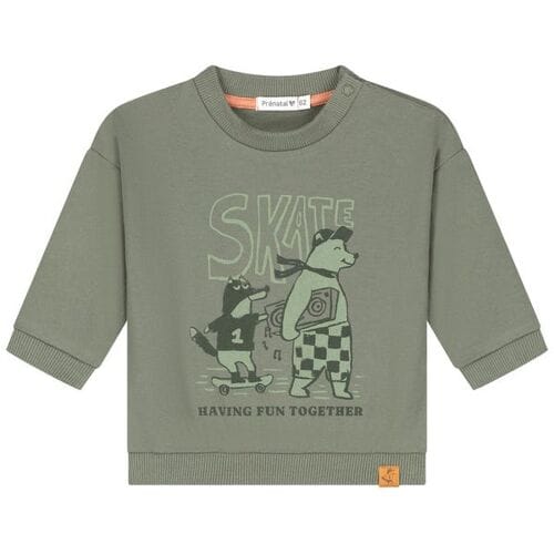 Prénatal baby sweater Leaf Gree 62 heren