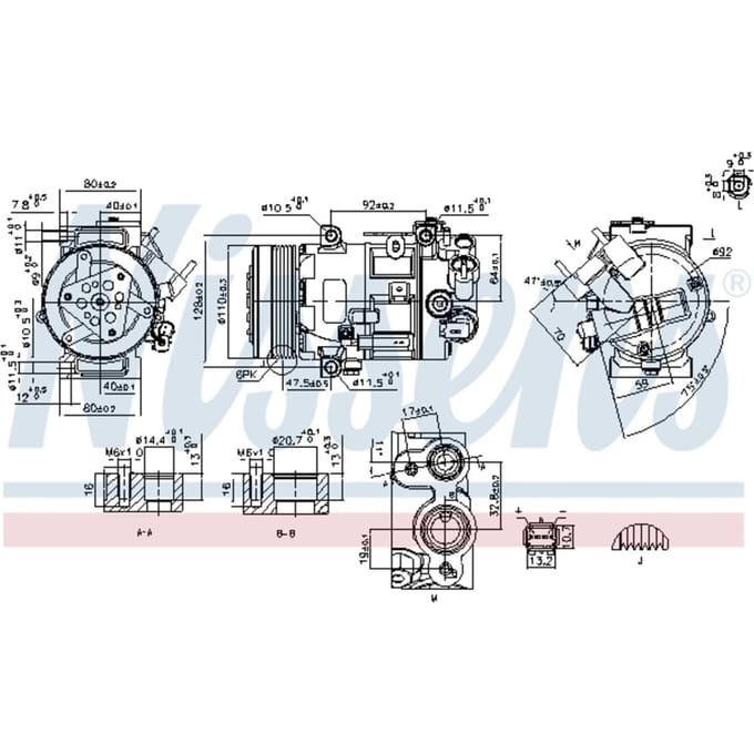 Compressor, airconditioner NISSENS 890420