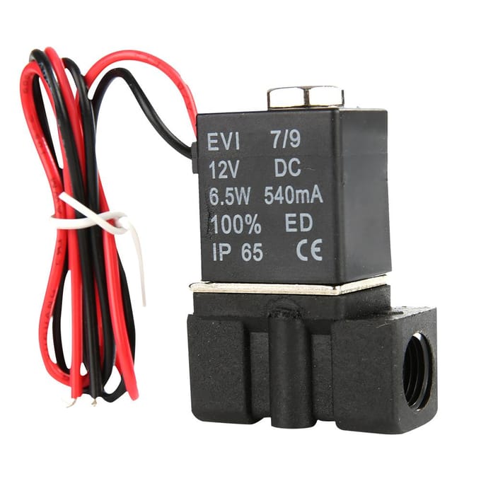 14  NPT 2-weg Plastic Elektrische Solenoïdeklep NC Normaal Gesloten DC12V