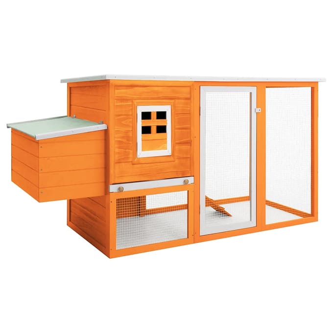 Poulailler Pliant en Bois avec Cage à Oeufs