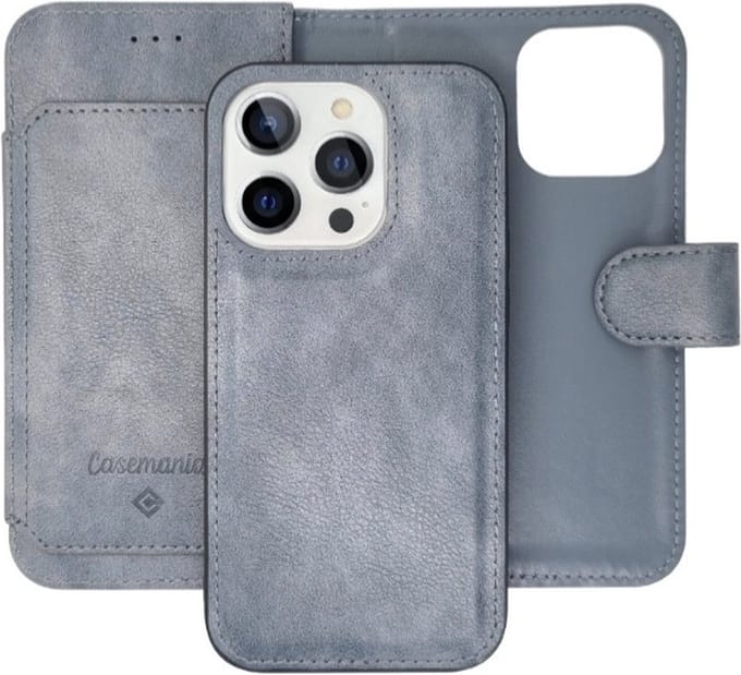 Cityhoesje - iPhone 13 Pro - Bookcase incl. Pasjeshouder - Grijs