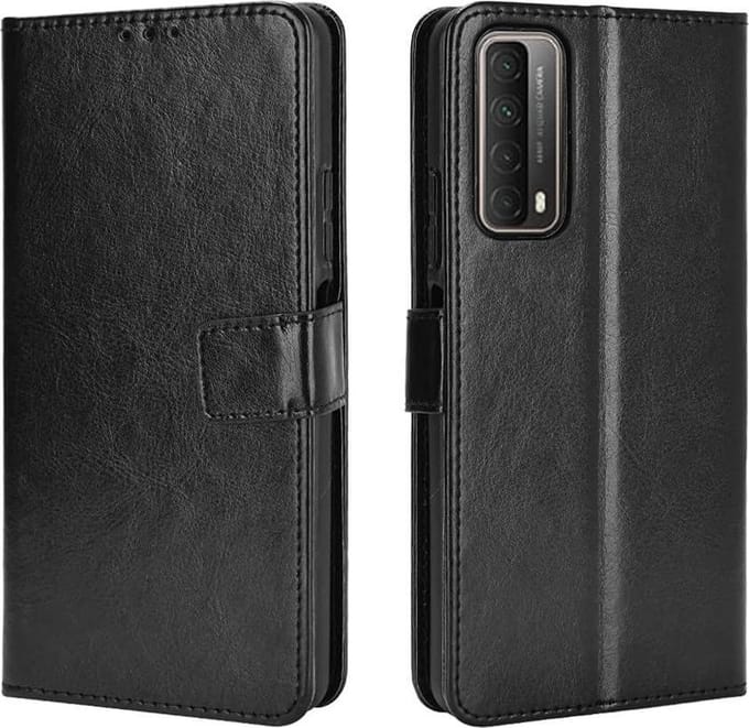 Portemonnee Book Case Hoesje + 2x Screenprotector Glas Geschikt voor: Huawei P Smart 2021 -  roze