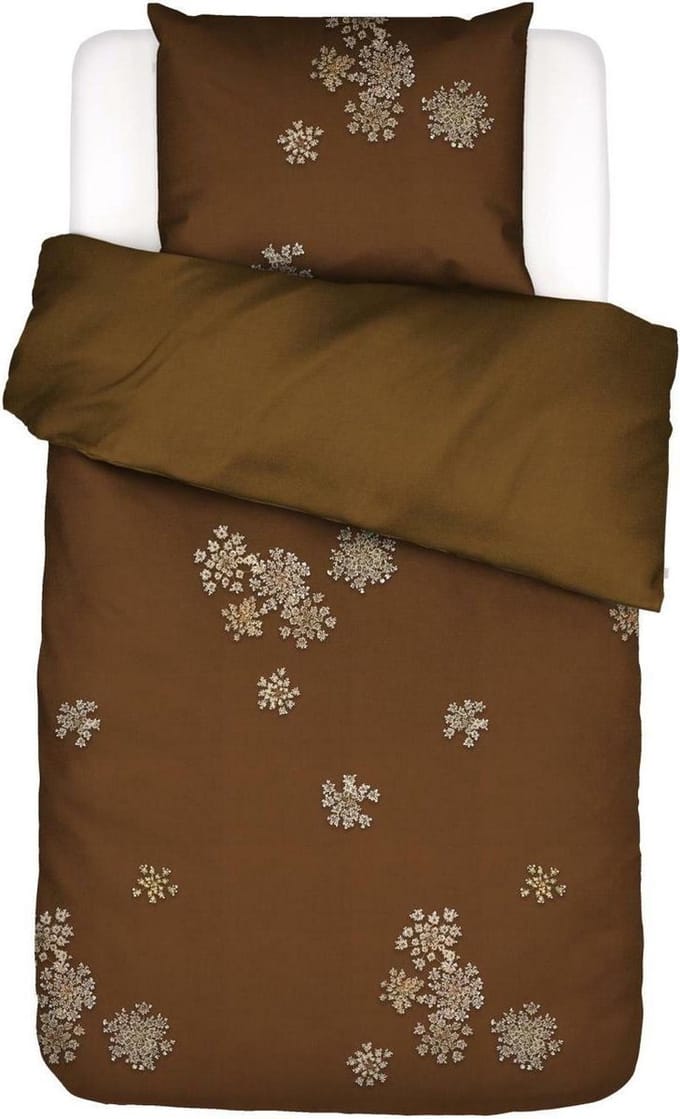 ESSENZA Lauren Dekbedovertrek Cinnamon - Eenpersoons – 140x200/220 cm