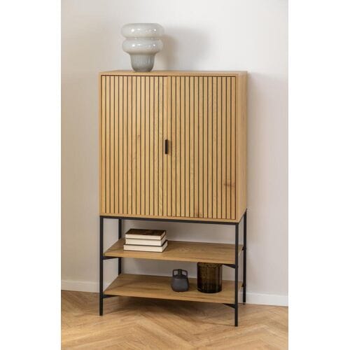 Wandkast Juna Naturel Metaal - Giga Living