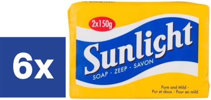 Sunlight Puur & Mild Huishoudzeep - 6 x 2 stuks