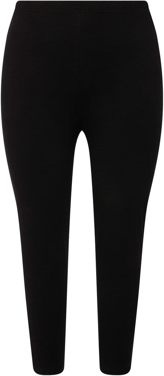 Ulla Popken - Dames - 7/8-legging elastische tailleband - Zwart - Maat 50+