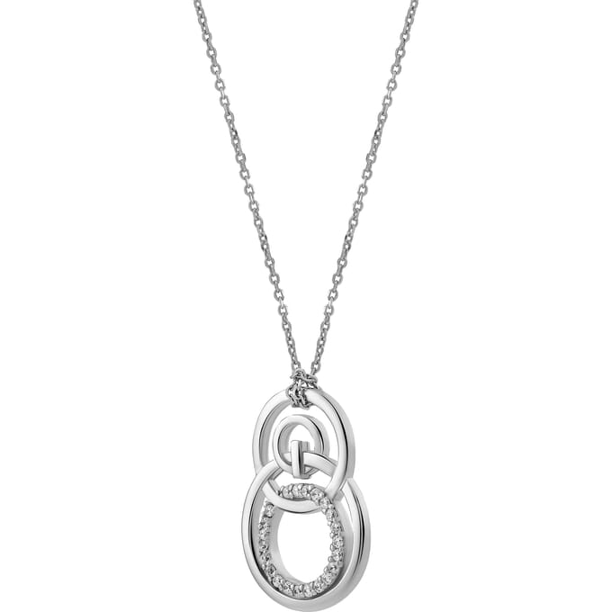 Orphelia Dames 925 Sterling Zilveren Hanger met Ketting - Wit ZH-4321