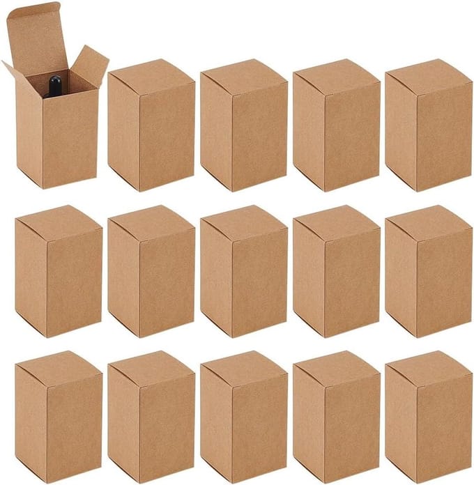 Papieren Verpakking voor Etherische Oliën - Set van 30 - Kraftkarton - Geschikt voor Druppelflessen en Diffusorflessen - Rokerig Design