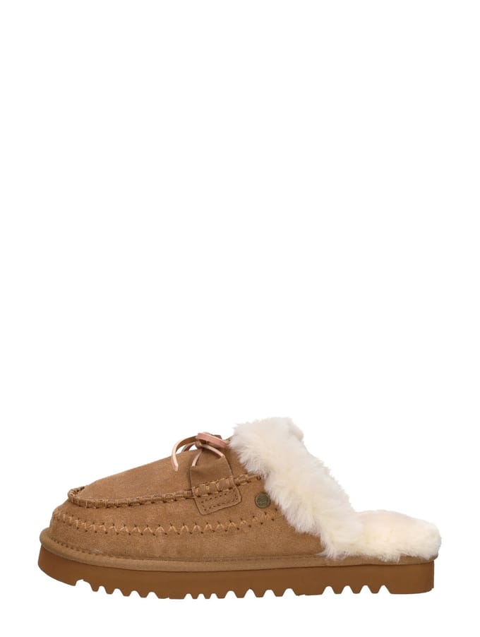 Warmbat Marra Pantoffels Open - Cognac - Maat 42